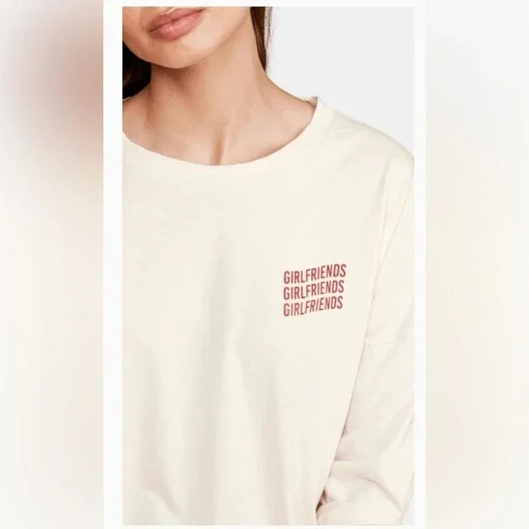 Mate the Label Tee Size Small Boatneck Top 100% Organic Cotton "Girlfriends" - Picture 2 of 14